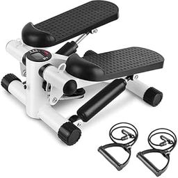 Shyam International Portable Mini Fitness Twist Stepper Machine with Adjustable Resistance Bands. Mini Stepper with LED Monitor,Legs, Waist,Comfortable Foot Pedals Cardio Exercise Trainer for All.-image-48