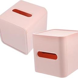 Cabilock 2pcs Tissue Box Cover Organizer for Home Office Compact Napkin Dispenser Stylish Storage for Dining Room Dormitory Living Room and More-image-74