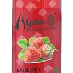 ALPHA 8 Fruit Juice Infused with Nata de Coco - Natural Energizer & Immunity Booster, Healthy Juice, High Fiber, Real Natural Taste (Strawberry, 6)-image-51