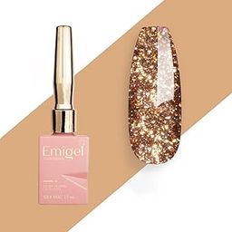 Emigel Professional UV Gel Polish COPPER ROSE GLITTER,- E043 | Cured With UV LED Lamp | Super Glossy Finish |Quick Drying Nail Polish (12ml)-image-55