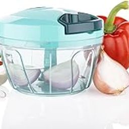 KESI ORNAMENTS Manual 450 ml Food Processor Vegetable Chopper,Pull Chopper with String, Food Chopper Vegetable Cutter for Veggies, Fruits, Salad, Onion, Ginger, Nuts, Herbs, etc,(Multicolor)-image-28