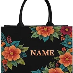 rerden Colorful Blooms Tote ? Personalized Floral Handbag with Custom Name and Vibrant Design-picture-10