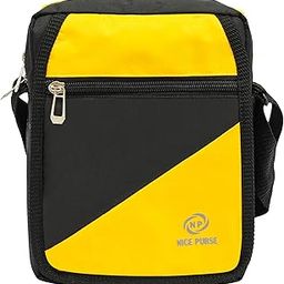 Black/Yellow Men & Women Sling Bag - Regular Size-picture-0