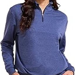 Women's Cotton Blend High Neck Sweatshirt-image-1