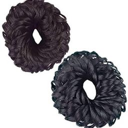 Juda Rubber Band (Pack of 2 PC) Smooth Elastic Cotton Stretch For Curly Thick Thin Hair Band Scrunchies Ties Soft Hair Accessories Ponytail Holders Trending Ties Women & Girls Brown Color-picture-7