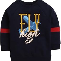 BUMZEE Navy Boys Full Sleeves Cotton Sweatshirt (Peb9755)-image-2