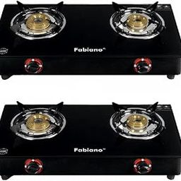 Fabiano Gas Stove 2 Burners – Combo Pack of 2 | Stainless Steel Body, Glass Top, ISI Approved, Manual Ignition | PNG & LPG Compatible | Iron Cast Pan Support-image-36