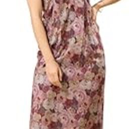 Bizzy Lizzy Cotton Nighty Gown with Side Pocket for Women | Regular, Digital Printed & Full Length Maxi Night Gown | Night Wear Maxi Gown for Women | Size: M-2XL-image-27