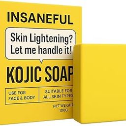 INSANEFUL Kojic Acid 2% Soap with Niacinamide | For Pigmentation, Sun damage, Brightening Underarm & Reduces Dark Spot | Soap for Men & Women | Suitable for All Skin Types 100 g (1)-image-90