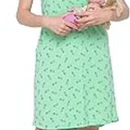 Women's Cotton Floral Knee Length Maternity Nighty-image-98