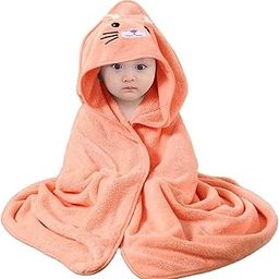 PAX PARROT Ultra-Soft Baby Hooded Towel – 100% Cotton, Hypoallergenic & Super Absorbent Bath Wrap for Newborns & Toddlers | 4 Characters Stickers for Baby – Cute Animal Design (0-5Years)-image-18