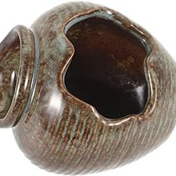 OFFSCH Ceramic Outdoor Water Fountain Built Filter Small Decorative Fountain for Garden and Patio Unique Glazed Design for Fish and Aquatic Plants-image-70