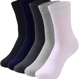 JH RETREAT Cotton Calf Socks For Men | Formal & Comfortable Calf Socks | Lightweight & Breathable Design for Everyday Wear Multicolor (Pack of 5)-image-17