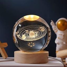Fastiven 3D Galaxy Crystal Ball Night Lamp with Woodern Base, Decorations Gifts for Men,Women,Kids,Boys,Girls,Teens (Galaxy)-image-85