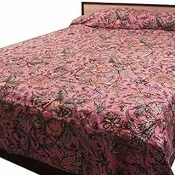 Srejonee Cotton Kantha Stitch Bedspread (Pink Base)-image-66