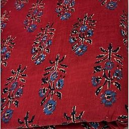 Gouraiya Women's Pure Cotton Printed Running Dress Material Fabric for Kurti/Kurta Top/Salwar Suit/Shirt/Skirt || PRECUT by Meter 44 Inch Width (Red Floral) (2.5 Meter)-image-29