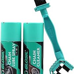 G GLOSIL International Chain Lube 150 Ml Chain Cleaner 140 Ml And Chain Cleaning Brush Combo Small Pack By Al-Safa-30