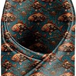 Robotic Fish Printed Pocket Square for Men-picture-48