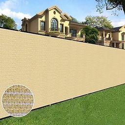 Sunnyglade 4 feet x 50 feet Privacy Screen Fence Heavy Duty Fencing Mesh Shade Net Cover for Wall Garden Yard Backyard (4 ft X 50 ft, Sand)-image-33