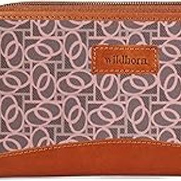 Women's Canvas Wallet Clutch - Stylish, Spacious I Zip Around Wallet for Travel, Holds Cards, Phone, Cash I (Digital Florals)-image-93