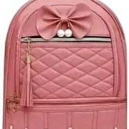 Bow Design Pearl Detailing Stylish Backpack for Teen Girls & Kids-image-18