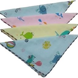 T&D-100% Cotton Small Size Handkerchief/Rumal/Face Towel | Extra Soft And Super Absorbent Handkerchieves For Women's - Set of 4 & 12- (11" x 11") - Multicolored-4