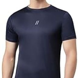 Men's Slim Fit Polyester Half Sleeve T Shirt - Quick Dry Lycra Sports Training Tee for Gym, Running, Workout-picture-16