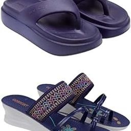 Extra Soft Classic Casual wear with Flexibility Technology Flip Flop Combo for Women's/Girl's(6112+1947)()-picture-46