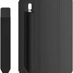 zorbes ZORBES® Pen Sleeve Pencil Holder Sticker Adhesive Stylus Pen Cover Sleeve Attached to Case for Apple Pencil 1st/2nd Generation, Universal Black, 19.2x2.8cm-picture-26