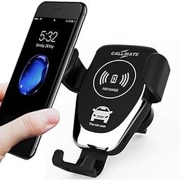CALLMATE Wireless Car Mount Fast Charger, 360 Degree Rotation, Compatible for iPhone 14/13/12, Samsung Galaxy, Apple Watch, & All Phones-26