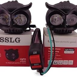SP Electron Owl Shape LED Fog Light with Flicker Function 20W DC 9-85V Projector DRL Flood Light with Switch (Pack of 2)-7