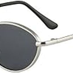 By Visions India Retro Vintage Sleek Oval Metal Abstract Unisex Sunglasses UV400 Protected Medium Size (175)-image-12