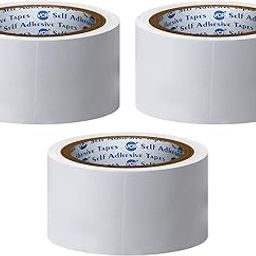 VCR Double Side Tissue Tape - 45 Meters in Length - 48mm / 02" Width - 03 Rolls Per Pack - Easy Tear for Double Sided Adhesive Use, Best for Arts, Crafts, Photography, Scrapbooking.-3