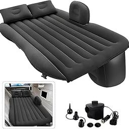 HARUINA Premium Car Inflatable Bed with Pump & 2 Air Pillow|Quick Inflatable Back Seat Bed|Car Inflatable Mattres|Car Bed Mattres Travel,Trips,Camping,Picnic,Pool &Beach|Universal_Fit (Black)-5
