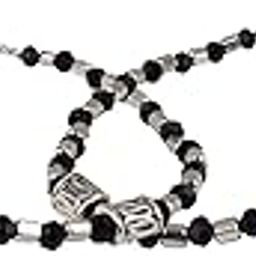 Black Crystal Beaded Handcrafted Anklet for Women and Girls-image-42