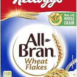 Kellogg’s All Bran Wheat Flakes 440g | Made with Whole Grain, 7 Essential Vitamins and Iron | High in Protein & Fibre | Breakfast Cereal-100