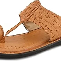 centrino Men's Slippers | Kolhapuri Style Chappals with Soft Cushioned Footbed | Comfortable & Durable | Traditional Yet Stylish Footwear for Men (9542)-picture-9