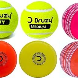 Druzy Ultimate Cricket Ball Combo - Pack of 6, Tennis, Wind & i10/i20 Balls. Elevate Your Game with Versatile Excellence!-image-11