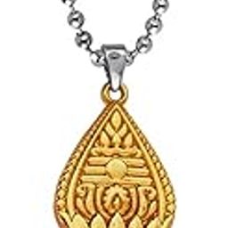 Tamil Om Murugan Vel Bronze Gold,Silver Brass Pendant Necklace Chain for Unisex-15