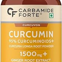 Carbamide Forte Curcumin Tablets with Piperine and 95% Curcuminoids | Anti inflammatory Supplement for Adults | With Curcuma Longa, Turmeric & Ginger Root extract | 90 Veg Tablets-14