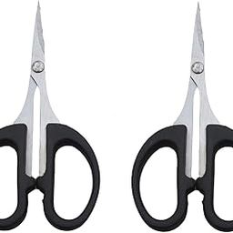 DESCTIDY Scissors for Moustache Trimming & Beard Trimming (Easy Handle, Stainelss Steel) Pack of 2-image-51