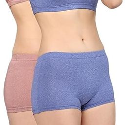 Cotton Under Dress Shorts for Women Trendy Designs Comfortable Shorts for Girl Stylish and Lightweight Shorts for Everyday Wear (Pink-Blue)-image-61