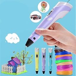 REE52® Second Generation 3D Pen for Kids/Adults/Children (3D-Printing Pen for 3D Drawing, Doodling, Arts, Crafts, Model Making) - 3D Pen with Display (Color:Purple)-16