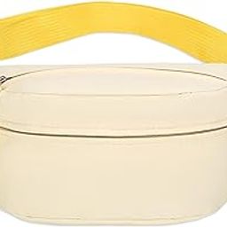 Waist Bag | Fanny Pack & Crossbody Bag for Travel, Running, Hiking & Gym | Waterproof & Lightweight Belt Bag | Adjustable Money Belt & Waist Pouch for Men & Women | (Light Yellow)-image-38