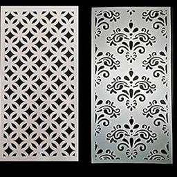 DCAD Stencils - Reusable Craft Stencils for Sketching/Painting/Scrapbooking & Mixed Media Set 4-4"X8" Motif, Floral, Jali Pattern - 2 Stencils -1 Stencil of Each Design - Total 2 pc-1