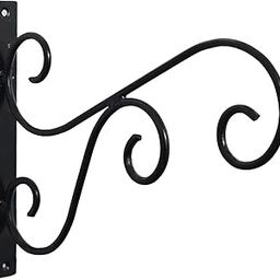 Woodiva Decorative Wall Shelf Brackets – Heavy-Duty Metal Wall Mounts for Shelves, Hanging Plants, Lanterns & Curtain Rods – Rustic Bronze Scroll Design, Indoor & Outdoor Use (Black-SS, Pack of 1)-image-64