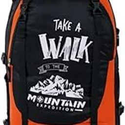 Ipsum Mountain Expedition Hiking Backpack, Black and Orange, Large Capacity Rucksack with Multiple Compartments-image-8