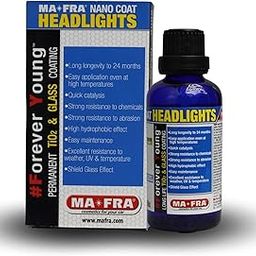 MAFRA Forever Young TiO2 & Glass Headlight Lens Coating Restorer Shiner Polish, Cleaner Liquid Yellow Remover for Car, Bikes, Restores All Type of Headlights, 100g-image-41