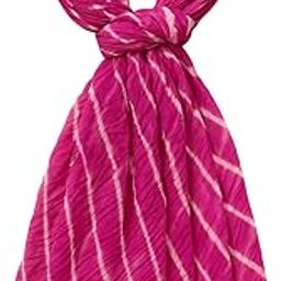 Women's Tie-Dye Dupatta | Bandhani Style Crinkled Dupatta with White Diagonal Stripes | Soft Lightweight Ethnic Scarf Stole | Perfect for Kurti, Suit & Indo-Western Outfits-image-45
