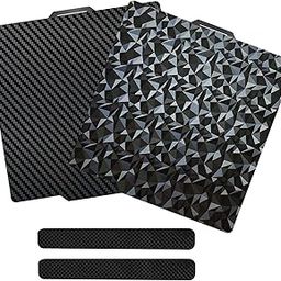 Double Sided Textured PEO PET Build Plate with 2 Pcs Anti Scald Rubber pad for Bambu Lab A1/X1C/X1/X1E/P1P/P1S,Smooth Diamond PEO+Carbon Fiber PET Spring Steel Bed Plate 257x257mm for Bambu Labs-image-27